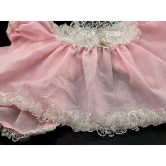 Vtg Cabbage Patch Kids Doll Clothes Pink Frilly A-line Lacy Dress Coleco Preemie - Picture 5 of 16